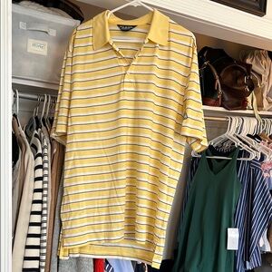 Brooks Brothers Yellow Polo Shirt with Stripes